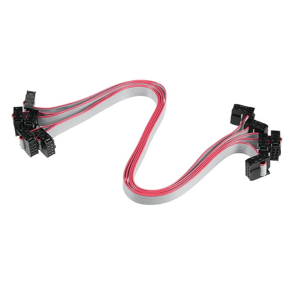 IDC 8 Pins Connector Flat Ribbon Cable Female Connector 30cm 2.54mm Pitch,5pcs