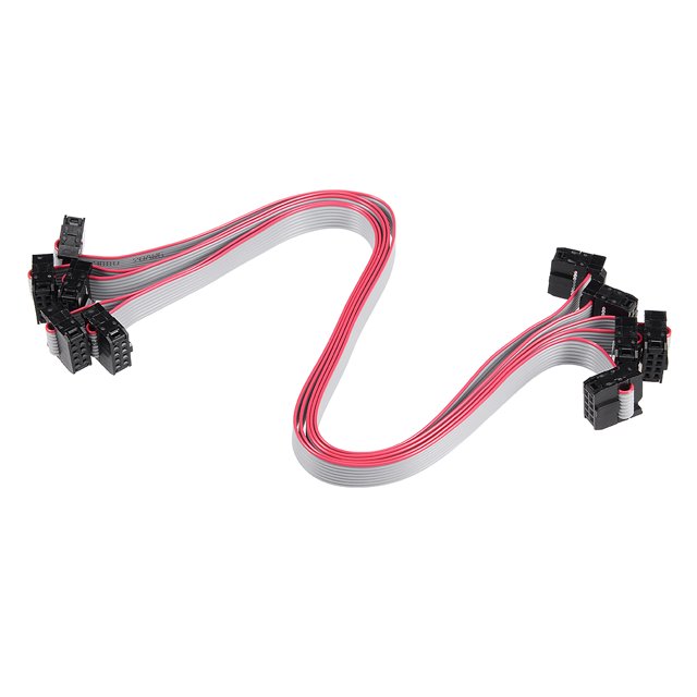 Unique Bargains IDC 8 Pins Connector Flat Ribbon Cable Female Connector 30cm 2.54mm Pitch,5pcs