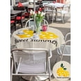 thumbnail image 5 of Outdoor Tablecloth with Umbrella Hole for Patio/Picnic/Party/Camping, Yellow Lemons Waterproof Table Cloth Round Cover Washable, Summer Botanical Farmhouse Rustic (Dia 60"), 5 of 8