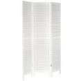 thumbnail image 2 of Oriental Furniture 6 ft. Tall Wooden Louvered Room Divider White - 3 Panel, 2 of 6