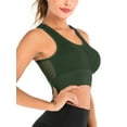 thumbnail image 5 of FANNYC 1/2 Pcs High Impact Sports Bra For Women Mesh Openwork Bra Athletic Workout Tank Tops Longline Yoga Tops Stretch Padded Racerback Sports Bras For Running Active Gym Fitness, 5 of 7