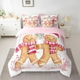 thumbnail image 2 of Castle Fairy Gingerbread Man Girl 7-Piece Twin Bedding Sets,Merry Christmas Bedding Comforter Set,Festival Xmas Breathable Sheet Sets,Super Cozy Room Decor, 2 of 8