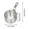 thumbnail image 3 of Long handled spoon Stainless Saucepan Small Cooking Pot Pan Milk Warmer, 3 of 8
