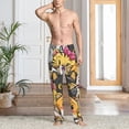 thumbnail image 5 of Uemuo Cute Cat Cartoon Pattern Men's Wide Leg Palazzo Lounge Pants with Pockets Light Weight Loose Comfy Casual Pajama Pants-XX-Large, 5 of 9