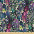 thumbnail image 2 of Ambesonne Nature Fabric by the Yard Upholstery, Colorful Tropical Abstract, 3 Yards, Dried Rose Dark Indigo, 2 of 5