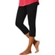 thumbnail image 3 of TaTaai Women Summer High Waist Solid Color Slim Yoga Capri Leggings Stretchy Material Ladies Workout Exercise Weekend Outdoor Wear Non-See-Through No Fading Soft Stylish Pants Gift, 3 of 7