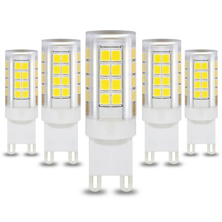 5-pack G9 Base 5W (40W Equivalent Halogen) LED Bulbs 6000K 2835 40-SMD Daylight Home (Best G9 Led Bulbs Review)