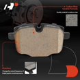 thumbnail image 6 of A-Premium 13.58 inch (345 mm) Rear Drilled and Slotted Disc Brake Rotors + Ceramic Pads Kit Compatible with Select BMW Models - 535i, 550i, 550i xDrive, 640i xDrive, 650i Gran Coupe, 6-PC Set, 6 of 9