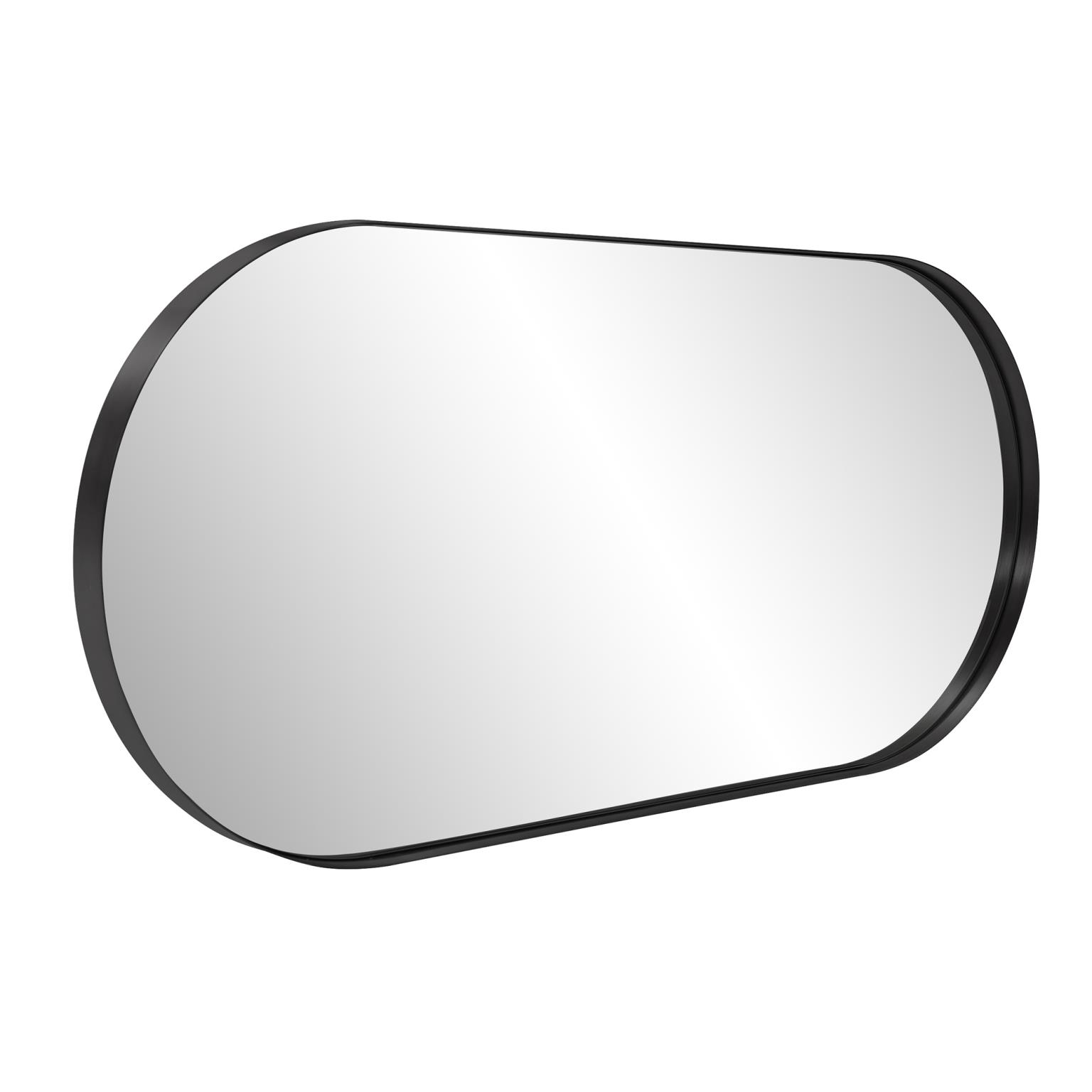 Tyler Dillon Stainless Steel Framed Capsule Wall Mirror - 40"H x 17.75"W