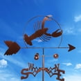 thumbnail image 3 of Cast Iron Weather Vane Roof Mount Wind Direction Indicator Outdoor Farm Scene Garden Stake Weather Vane - Lobster Copper13, 3 of 8