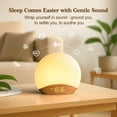 thumbnail image 3 of Wood Grain Sunrise Alarm Clock and Sound Machine Nightlight, 3 of 7