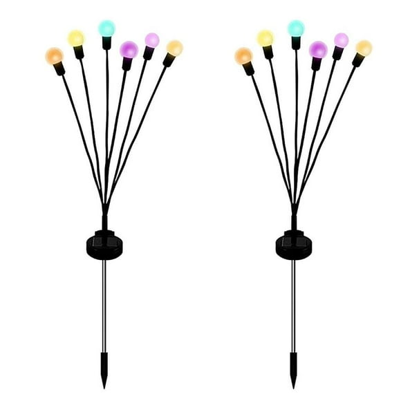 Firefly Lights,2 Pack Solar Powered Outdoor Solar Yard Lights Stake Lamp Solar Powered LED Pendant Lights Leading Edge Technology