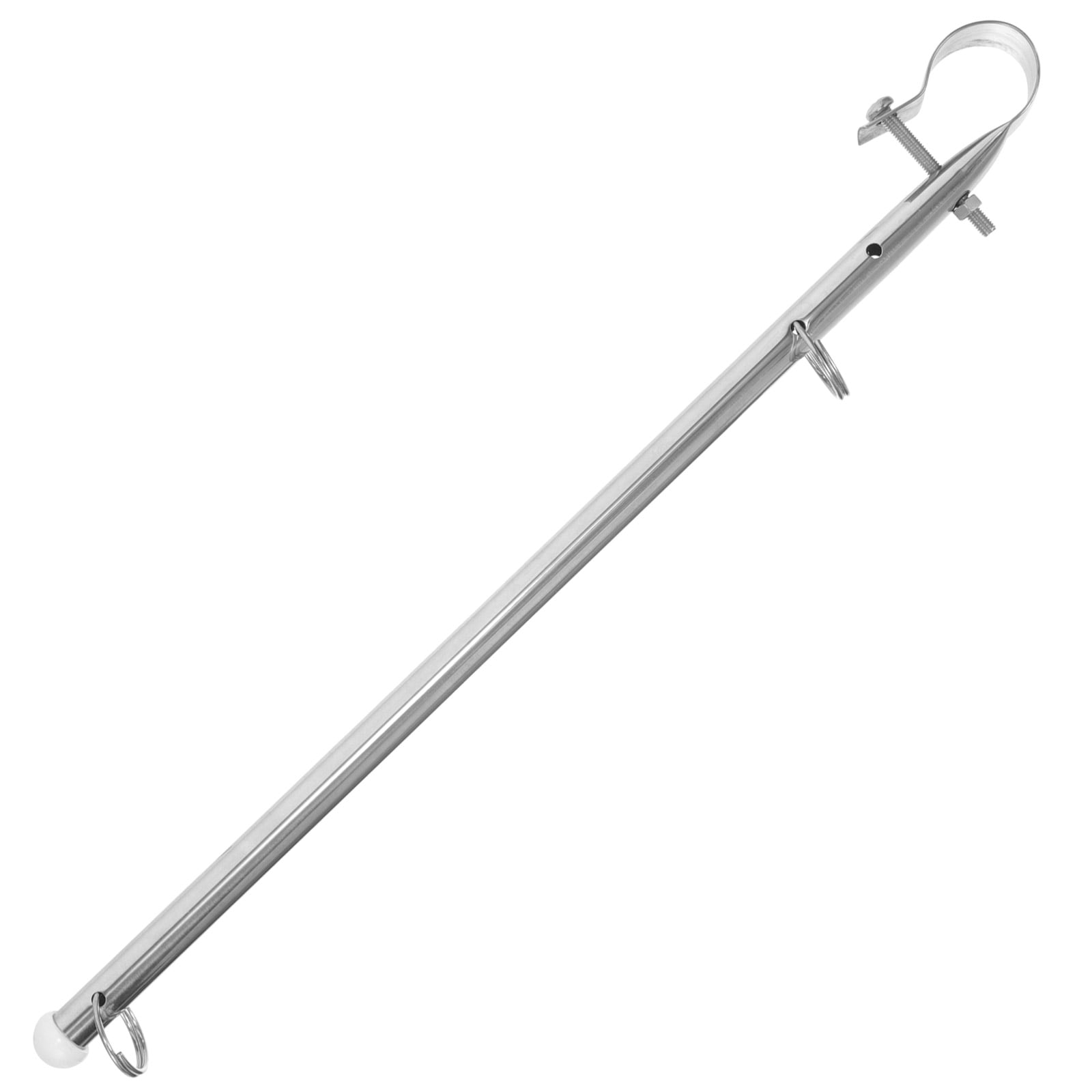 Tineasur Marine Boat Flagpole, Plated Silver Stainless Steel, Sturdy and Windproof for Daily
