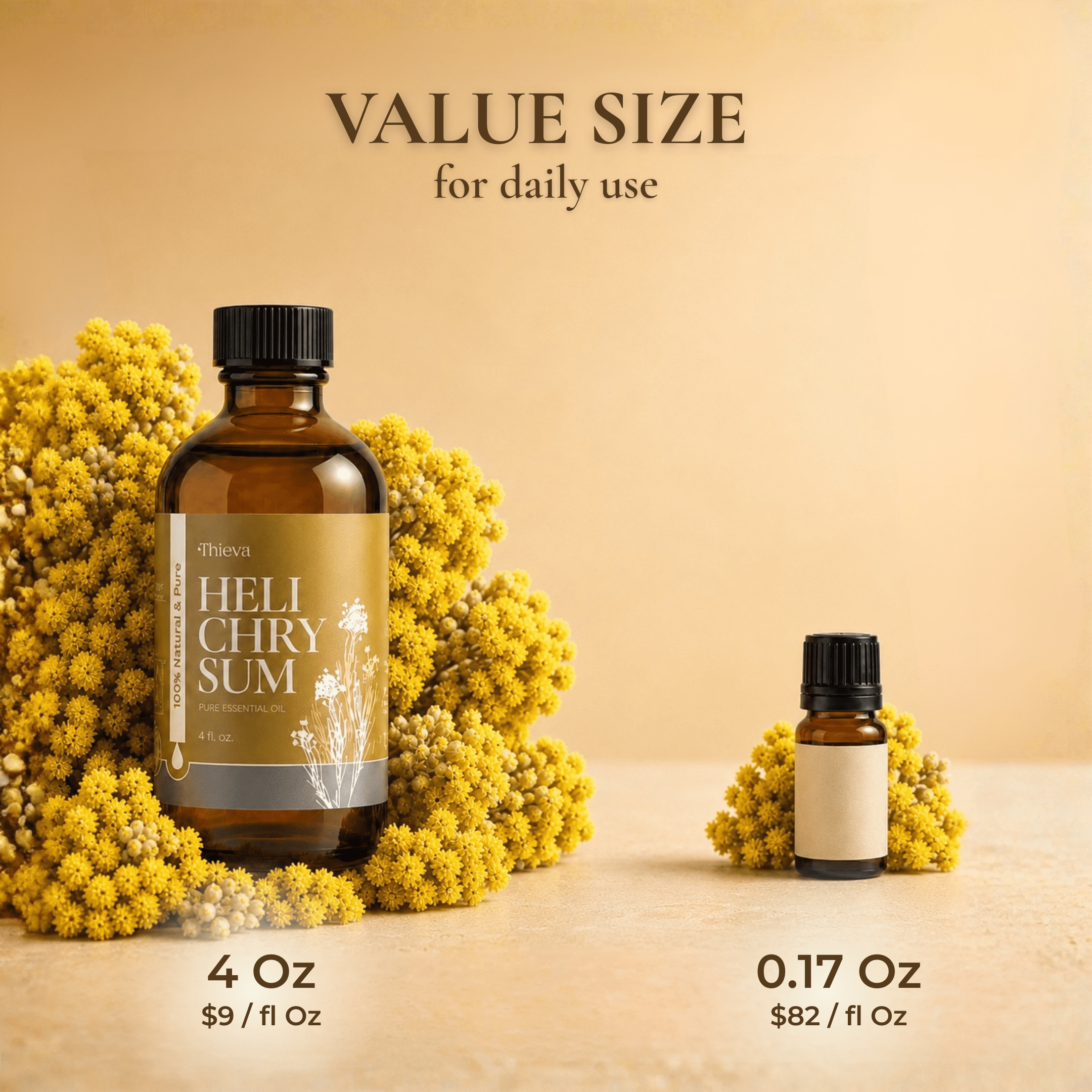 Calmoura Pure Helichrysum Essential Oil Natural Aromatherapy Oil for Diffusers, 4 fl Oz