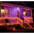 thumbnail image 3 of Stretchy Halloween Spider Silk, 20G Fake SPIDER Silk with 2 Pcs Plastic SPIDER, Spooky Stretch SPIDER Webbing for Indoor & Outdoor Halloween Party Decorations,Purple, 3 of 6