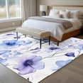 thumbnail image 4 of 5'x8' Area Rugs, Purple Blue Spring Floral Indoor Outdoor Area Rug for Living Room Bedroom, Summer Flowers Botanical Washable Bathroom Rugs Kitchen Floor Carpet Mats Home Decor Aesthetic, 4 of 8