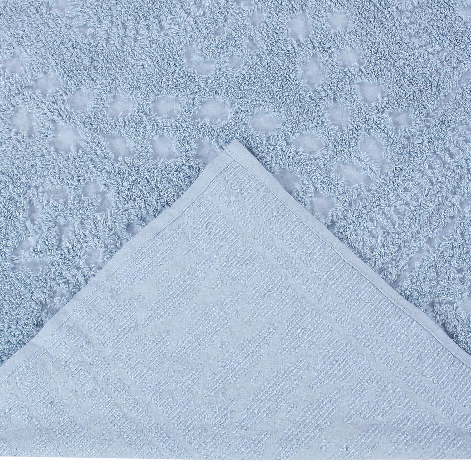 Better Trends 2 Piece Twin Bedspread Set 100% Cotton Chenille Tufted Medallion Pattern Soft & Luxurious Feel, Perfect for Gifting and All Seasons, Machine Washable (Blue) Rio Collection