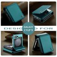 thumbnail image 6 of Allytechgroup Wallet Case for Samsung Galaxy Z Flip 7 with Credit Card Holder, [RFID Blocking] [Camera Screen Protection] PU Leather Magnetic Clasp Kickstand Shockproof Protective Case, Blue, 6 of 7