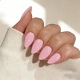 thumbnail image 2 of Uñas postizas adhesivas JOYVVEW cortas almendradas rosa claro 30 piezas, 2 of 7