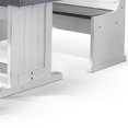 thumbnail image 4 of Orso 4pc Breakfast Nook Dining Table Set, Corner Bench, White Brown, 4 of 6