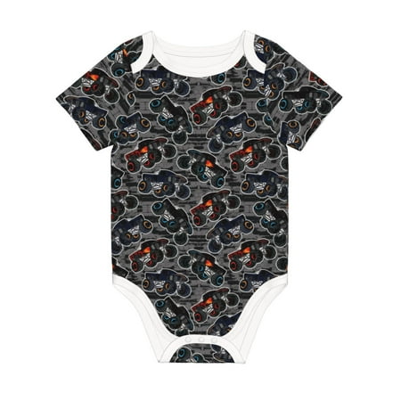 

Coaee Cool Off-Road Vehicle for Soft Cotton Baby Short-Sleeve Bodysuit Baby Girls Boys Bodysuit Romper