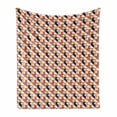 thumbnail image 1 of Abstract Soft Flannel Fleece Throw Blanket, Diagonal Design Striped Vintage Summer Inspired Tones on a Plain Background, Cozy Plush for Indoor and Outdoor Use, 70" x 90", Multicolor, by Ambesonne, 1 of 5