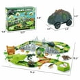 thumbnail image 5 of VKZON 137pcs Dinosaur Cars Toy Race Track,STEM Vehicle Green Railway With 2 Mini Electric Racing Car Light & Sounds,Create A Dinosaur Playset Gift For Boys & Girls, 5 of 7