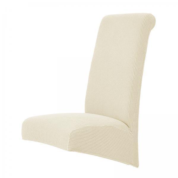 4x Funda de Silla con Respaldo Alto de Color Sólido Funda de Lana de Maíz de Elástico Funda Extraíble a Prueba de Polvo Instalaciones Estir Zulema funda de bar