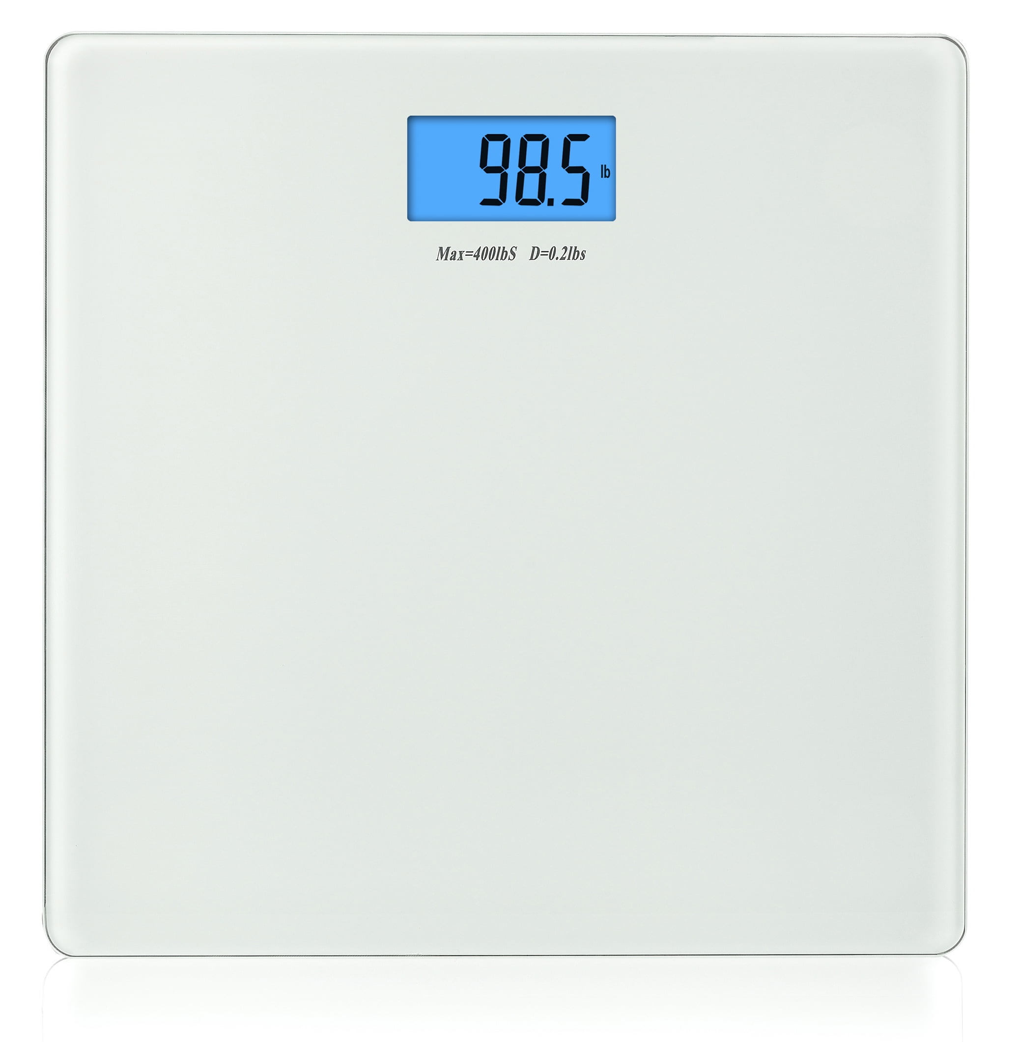 Balancefrom Digital Body Weight Bathroom Scale with Step-On Technology and Backlight Display, 400 Pounds, Silver