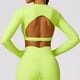 thumbnail image 3 of Nuevas camisas de Yoga de manga larga para mujer, Top corto de gimnasia para entrenamiento, Top acolchado para ejercicio, Top de Yoga, ropa de gimnasio con realce, ropa activa, 3 of 5