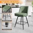 thumbnail image 5 of Zimtown Modern Bar Stools Set of 1, Swivel Barstool Counter Height Bar Chair, Kitchen Island Barstool 1 Pack, Retro Green, 5 of 8