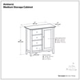 thumbnail image 5 of Simpli Home Amherst 37 inch Wide Solid Wood Transitional Medium Storage Cabinet in Light Golden Brown, 5 of 5