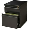 thumbnail image 4 of Pemberly Row 20"D Mobile Pedestal Filing Cabinet 2-Drawer Box/File - Black, 4 of 7