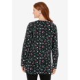thumbnail image 2 of Woman Within Plus Size Perfect Printed Long-Sleeve Crewneck Tunic, 2 of 5