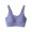 Blue, variant on Wireless Bras for Women Fashion Solid Color Round Neck Cloud Trim Wide Shoulder Strap Everyday Bra