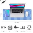 thumbnail image 5 of Pastel Checkered Mouse Pad - Cute Boho Design for Chic Home Offices, Anti-Slip Rubber, Ideal for Computers & Laptops, Large 31.5x11.8in, Aesthetic Pattern to Enhance Workspace Vibes, 5 of 7