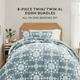 thumbnail image 6 of Noble Linens 8 Piece Dorm Bedding Bundle, Comforter & Sheet Set, Pillows, Laundry Bag, 6 of 8