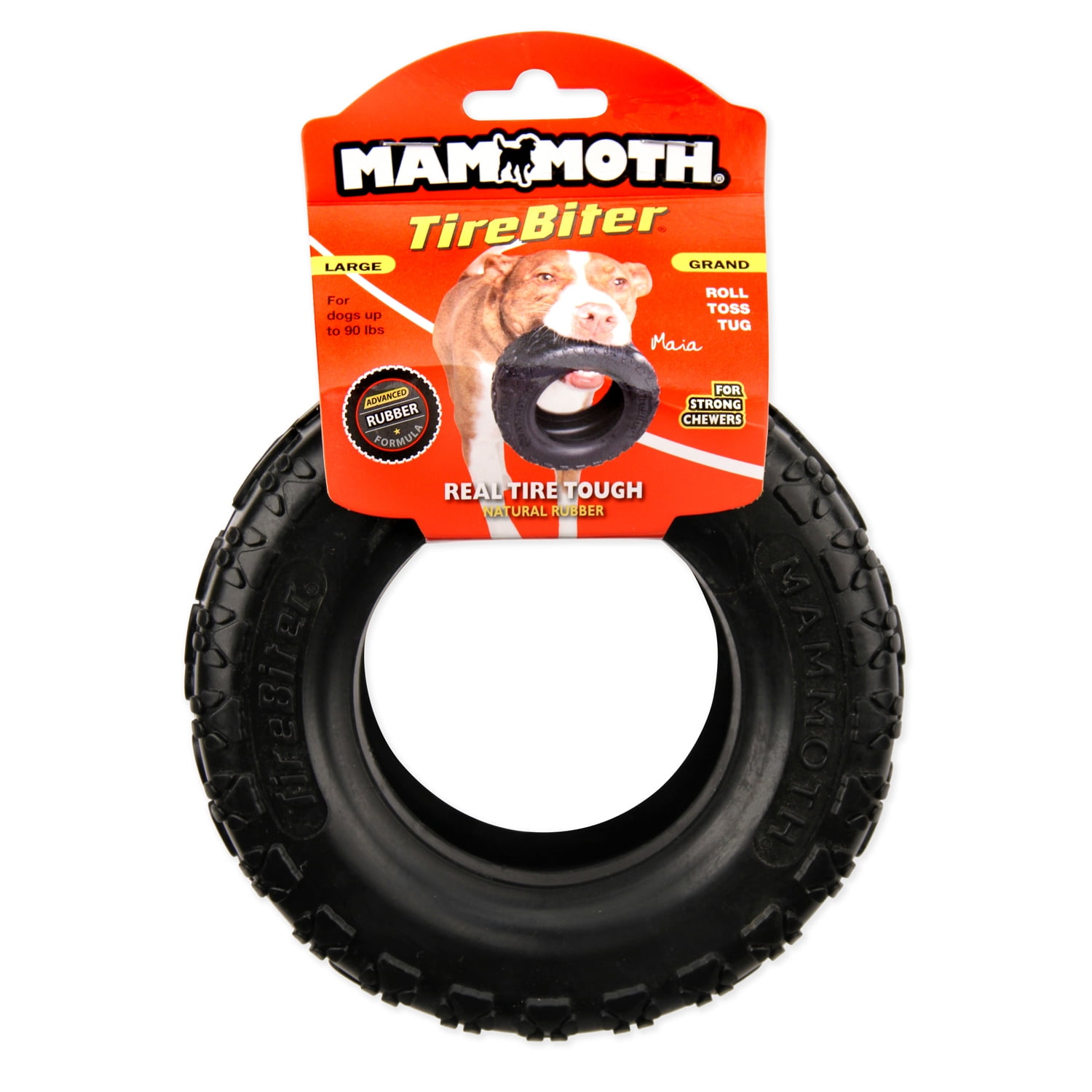 Mammoth TireBiter Advanced Rubber Dog Toy, Large, 6"