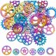 thumbnail image 1 of 36 piezas de 6 estilos de dijes Steampunk para reloj, dijes de conector de reloj, dijes de enlace de engranaje, colgantes de conector de aleación, dijes de engranajes de arcoíris, dijes de rueda hueca, 1 of 7