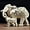Off-white-elephant, variant on Elephant Statue African White Table Sculpture, Desktop Art Figures Great Gift Animal Figurines Home Décor, Crafts Decorations for Living Room Party Foyer (White-Elephant)