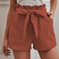thumbnail image 2 of Womens Shorts Casual Sevevn Women's Fashion Solid Color Casual Wide Leg Loose High Waist Lace-up Shorts, 2 of 6