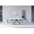thumbnail image 3 of ESSENCIA 79 inch Dining Table, Sintered Stone, Contemporary Elegant Design, Strong Metal Table Base, Heavy Duty Material, Sits 6-10 People, Contessa, 3 of 9