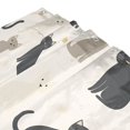 thumbnail image 3 of Yayeee Shower Curtain with Hooks 72"x72" Waterproof Fabric Bathroom Hanging Decor, Black Cute Cats, 3 of 5