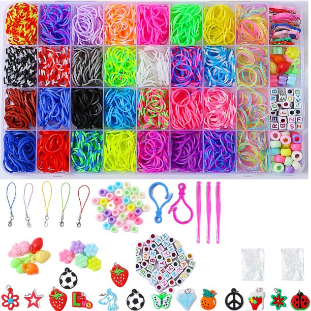 Kit de fabricación de pulseras con bandas elásticas Yestrong con más de 2500 correas