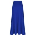 thumbnail image 3 of Alvivi Women's Retro High Waist Fold Over Swing Dance Asymmetric Maxi Long Skirt Blue M, 3 of 7