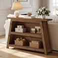 thumbnail image 6 of Solid Wood Console Table, 47.24" Farmhouse Entryway Table with Storage Shelves, 3-Tier Sofa Table Behind the Couch for Hallway, Living Room, Foyer, Entrance, 6 of 7