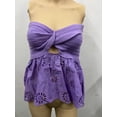 thumbnail image 1 of Suéter de punto para mujer con top de tubo sin tirantes con costura bordada hueca y decoración de nudos de estilo europeo y americano, 1 of 6