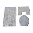 thumbnail image 3 of Juego de alfombrillas de baño, decoración, felpudo antideslizante, alfombra absorbente de agua, alfombras suaves y transpirables, alfombra de Pedestal Gris, 3 of 8