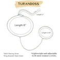 thumbnail image 6 of Turandoss S925 Sterling Silver Hand Chain Bracelet for Women Dainty Finger Rings Bracelets Hand Cable Chain for Women Sterling Silver Jewelry Gifts for Women, 6 of 8