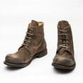 thumbnail image 2 of Botas de invierno de tubo corto informales para niños y niñas, estilo retro, con tacón de cuña bajo, grandes, cuadradas y con cinturón fino, 2 of 5